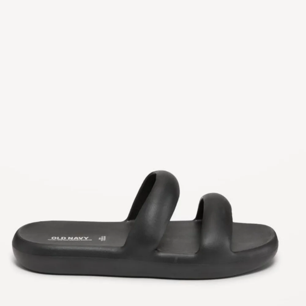 Old Navy Double Strap Puff Slide Sandals Black Size 10
